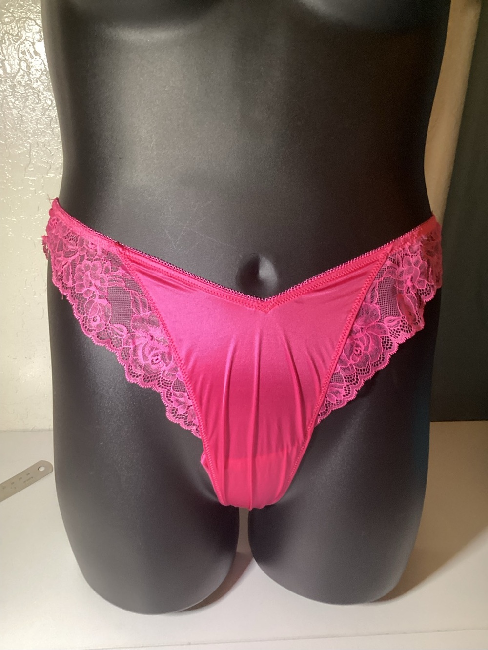Victoria's Secret Hot Pink Lace Bikini Panty